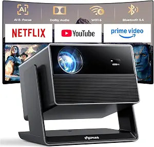 ELEPHAS Smart 4K Projector with WiFi and Bluetooth for Indoor Outdoor