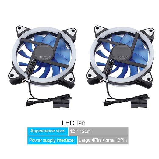 DIY 240mm Water Cooling Kit, DIY 240mm Cooler CPU/GPU Block Pump Reservoir with LED Fan Heat Sink Computer Water Cooling Connectors Kit, Liquid CPU Cooler Kit