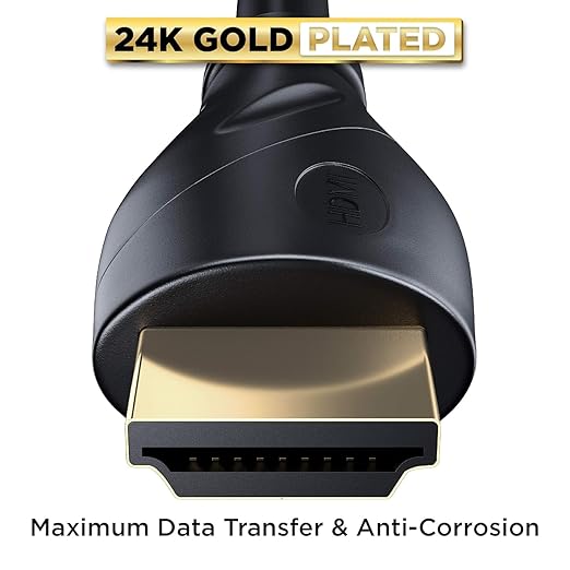 3FT HDMI Cable Ultra High Speed Gold Plated 4K @ 60Hz, Ultra HD, 1080P & ARC Compatible with Laptop, Gaming PC, Monitor, PS5, PS4, Xbox X, One, Fire TV, Apple TV, ROKU, Soundbar & More