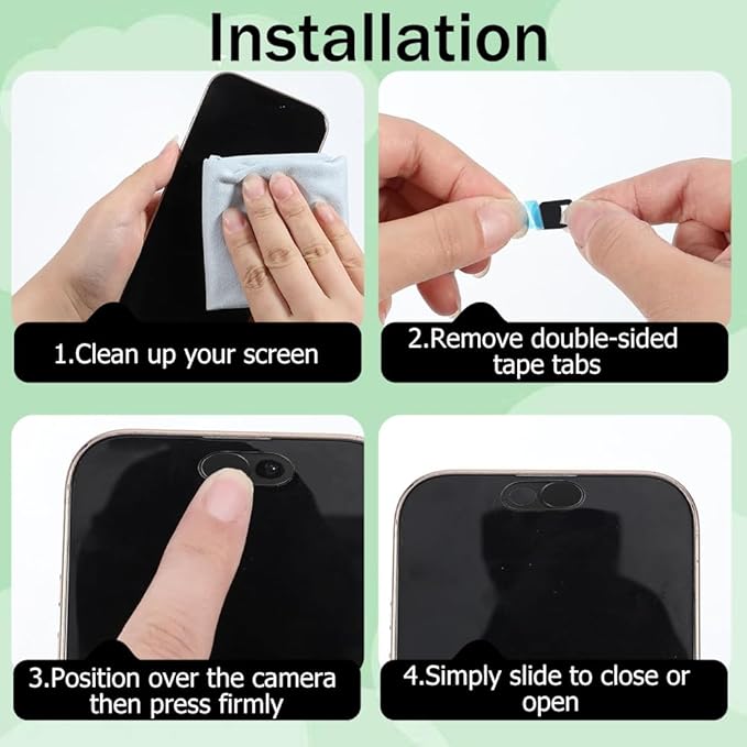 3Pcs Webcam Cover Slide Black 0.04 Inch Ultra Thin Laptop Camera Cover Metal for Mini PC Phone Laptop Desktop Tablet Aluminum Durable Phone Privacy Protectors for Home Office Travel Use