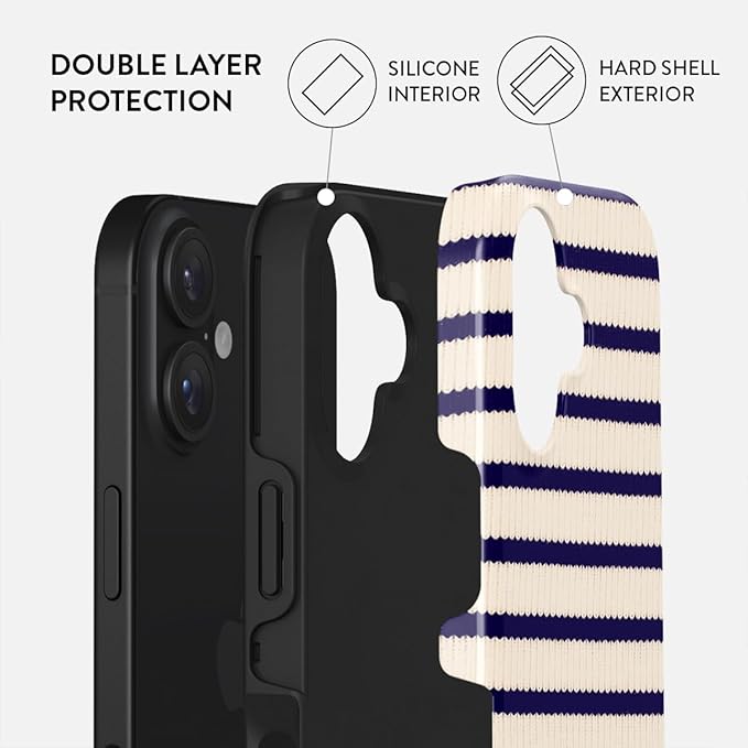 BURGA Phone Case for iPhone 16 - Cute, Trendy, Aesthetic, Pattern Phone Cover, Hard Shell Protection - fits Apple iPhone 16 Case for Women and Men