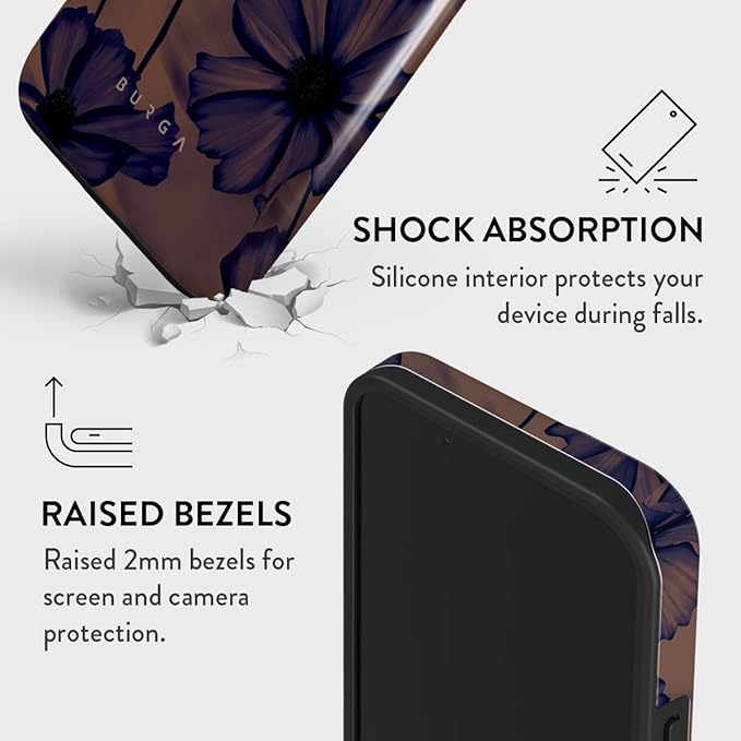 BURGA Phone Case for iPhone 15 - Cute, Trendy, Aesthetic, Pattern Phone Cover, Hard Shell Protection - fits Apple iPhone 15 Case for Women and Men