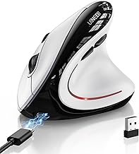 Uineer Ergonomic Wireless Vertical Mouse, 3-Mode Bluetooth 5.0/4.0 & 2.4GHz - Image 1