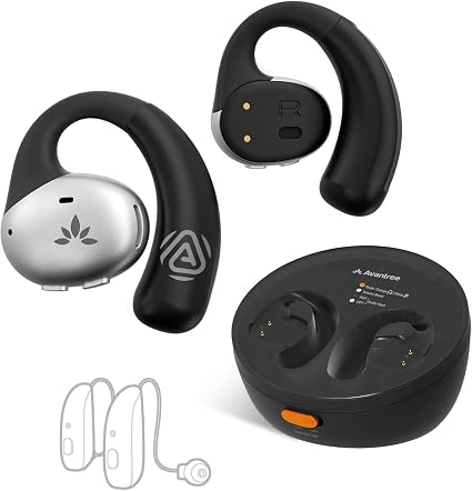 Avantree Medley Pebble 2 - Auracast TV Earbuds with Open-Ear Comfort