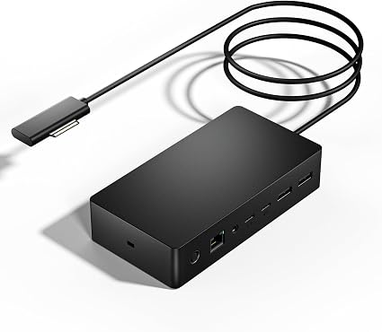 Surface Dock 2,Surface Docking Station 2 with 199W Power Supply, Type-C 4K Display Port*2,USB A*2/Type C*2,Gigabit Ethernet,Audio Compatible with Surface Laptop Studio,Laptop,Surface Go,Pro X/9/8