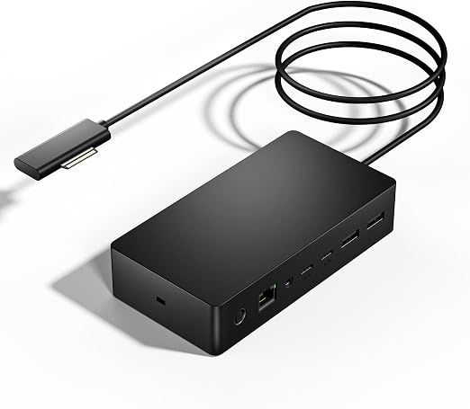 Surface Dock 2,Surface Docking Station 2 with 199W Power Supply, Type-C 4K Display Port*2,USB A*2/Type C*2,Gigabit Ethernet,Audio Compatible with Surface Laptop Studio,Laptop,Surface Go,Pro X/9/8