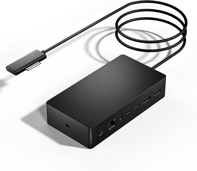 Surface Dock 2,Surface Docking Station 2 with 199W Power Supply, Type-C 4K Display Port*2,USB A*2/Type C*2,Gigabit Ethernet,Audio Compatible with Surface Laptop Studio,Laptop,Surface Go,Pro X/9/8