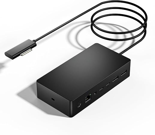 Surface Dock 2,Surface Docking Station 2 with 199W Power Supply, Type-C 4K Display Port*2,USB A*2/Type C*2,Gigabit Ethernet,Audio Compatible with Surface Laptop Studio,Laptop,Surface Go,Pro X/9/8