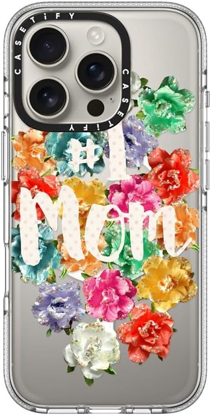 CASETiFY Clear iPhone 16 Pro Case [Not Yellowing / 6.6 ft. 3X Military Grade Drop Protection/Compatible with Magsafe] - #1 Mom - Clear