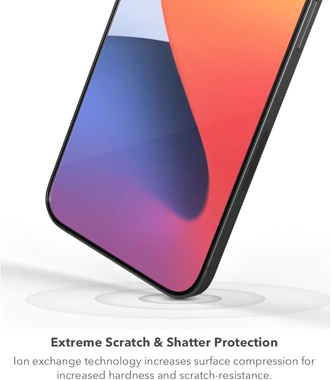 ZAGG Glass Elite Screen Protector - Made for iPhone 12 Pro Max - Case Friendly Screen - Impact & Scratch Protection, InvisibleShield, clear (200106657)