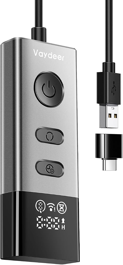 Vaydeer S5 Pro Mouse Jiggler with APP, Metal USB Mouse Mover with Remote Control and Timer Function,Simulate Movement to Prevent The Computer from Entering Sleep Mode,Plug-and-Play,Driver-Free