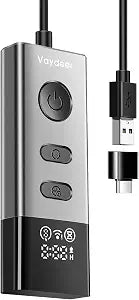 Vaydeer S5 Pro Mouse Jiggler with APP, Metal USB Mouse Mover with Remote Control and Timer Function,Simulate Movement to Prevent The Computer from Entering Sleep Mode,Plug-and-Play,Driver-Free