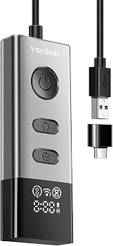 Vaydeer S5 Pro Mouse Jiggler with APP, Metal USB Mouse Mover with Remote Control and Timer Function,Simulate Movement to Prevent The Computer from Entering Sleep Mode,Plug-and-Play,Driver-Free