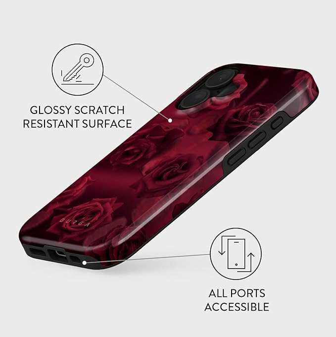 BURGA Phone Case for iPhone 16 - Cute, Trendy, Aesthetic, Pattern Phone Cover, Hard Shell Protection - fits Apple iPhone 16 Case for Women and Men