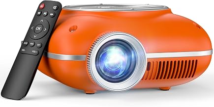HOMPOW Mini Projector, 1080P Supported Portable Bluetooth projector - Image 1