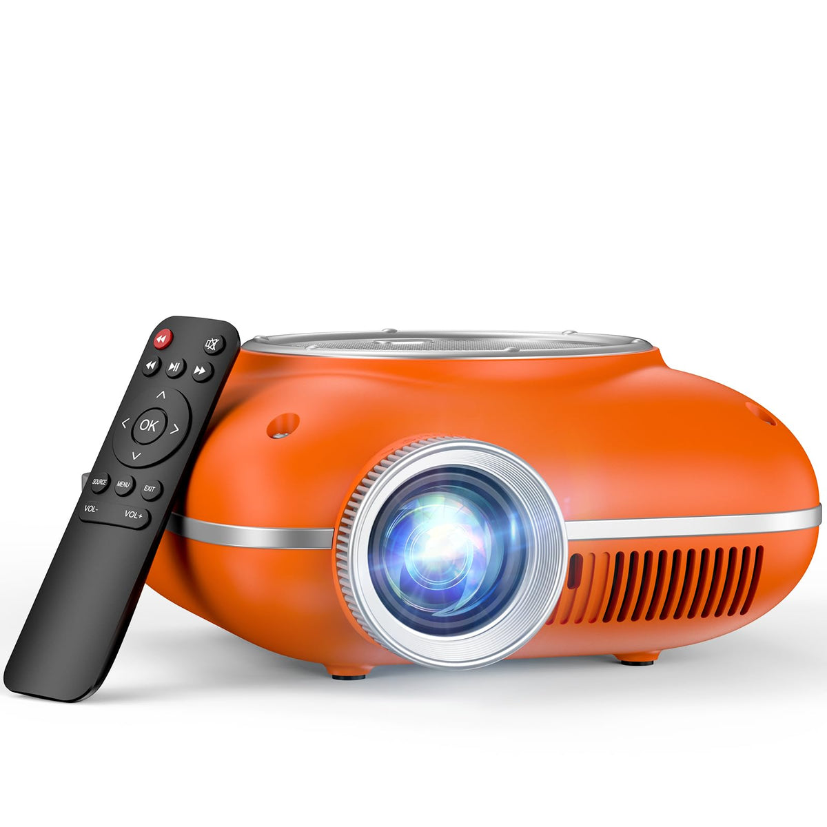 HOMPOW Mini Projector, 1080P Supported Portable Bluetooth projector