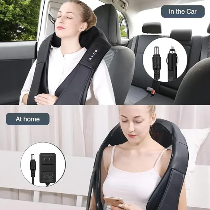 IUI Neck Massager for Pain Relief Deep Tissue, Back Massagers with Heat, Electric Kneading Massagers Pillow for Neck, Back, Shoulder, Legs, Waist, Body
