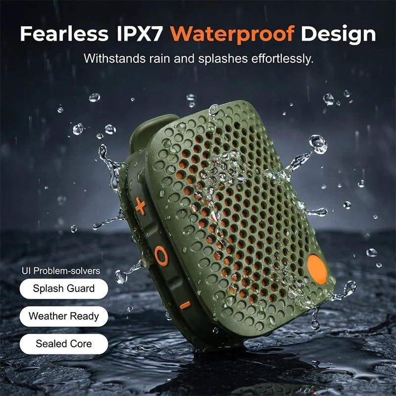 Portable Bluetooth Speaker with Tws Stereo | Small Clip on Bluetooth Speaker IPX7 Waterproof Mini Magnetic Wireless Speaker, Portable Outdoor Bluetooth Speakers, Big Audio and Punc - Image 3