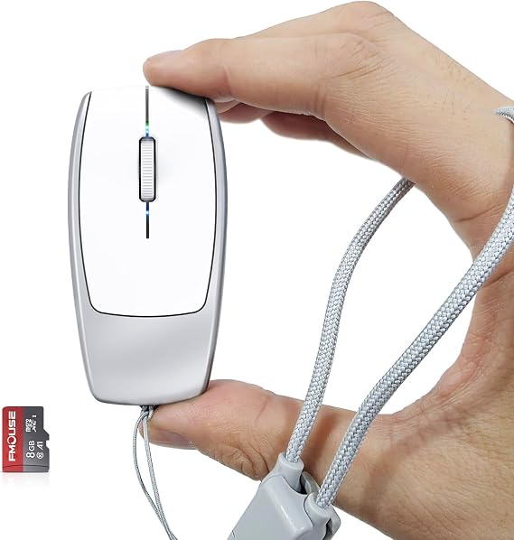 FMOUSE Portable 2-in-1 Wireless Bluetooth Mouse & Micro SD Card Reader