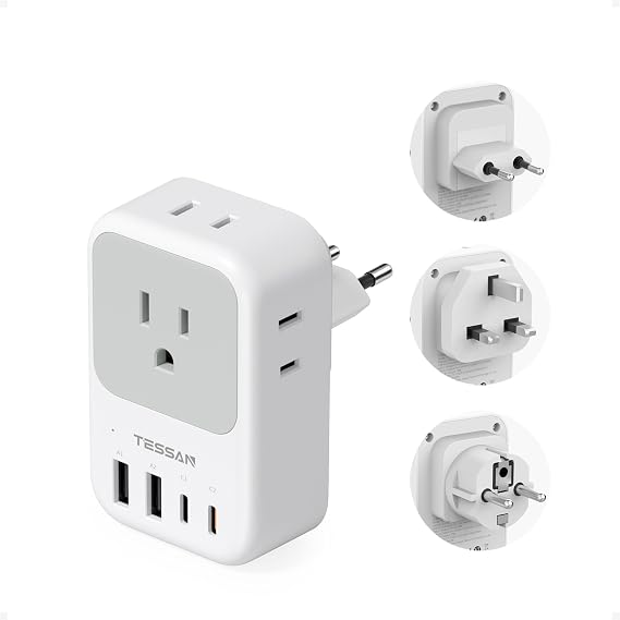 TESSAN All European UK Travel Plug Adapter Kit, PD 20W
