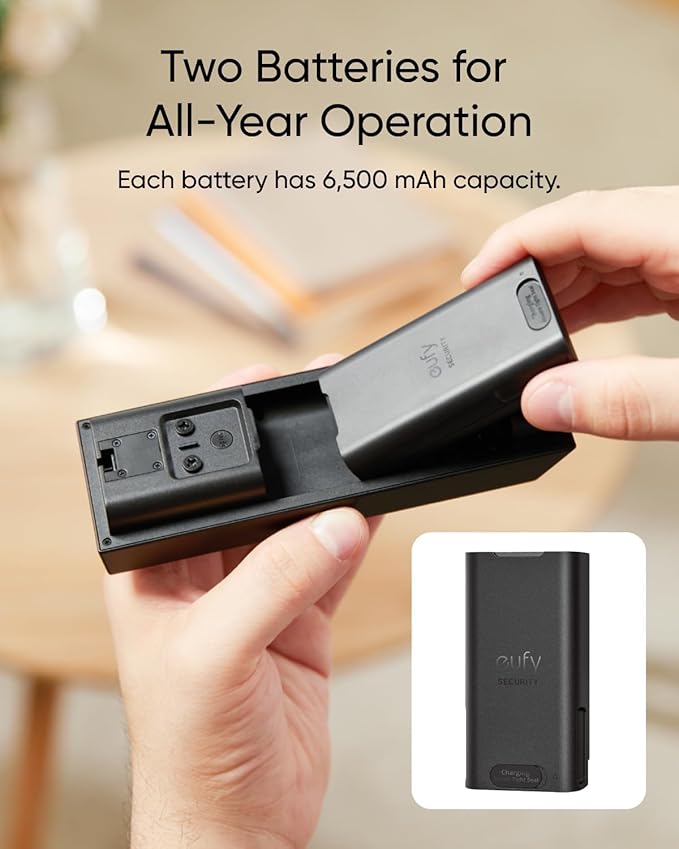 eufy Security Video Doorbell E340 (Battery Powered), Uninterrupted Use with Rechargeable Battery, Dual Cameras, 2K Full HD, No Monthly Fee