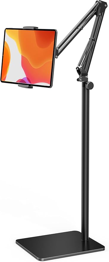 Tablet Floor Stand with 4.2LB Base,Overhead Bed Phone Stand
