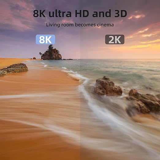 8k Hdmi Cable 10ft High Speed HDMI Cable Woven Rope 8K@60HZ 3D ARC Ethernet HDMI Cord for UHD TV Monitor Laptop Xbox PS4/PS5