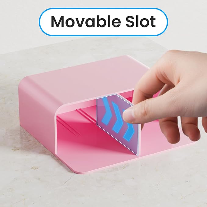 3 Pcs Magnetic Pen Holder, Magnetic Dry Erase Marker Holder, Wall Marker Pencil Holder for Fridge, Whiteboard Marker Holder for School, Office, Home, Locker Accessories (Pink)