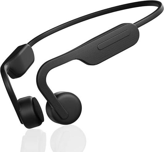 Bone Conduction Headphones, Wireless Bluetooth Open-Ear Sports Headphones with Mic, Type-C Quick Charging 12H Playtime, Upgrade Waterproof Earphones for Running, Walking, Cycling, Workout, Gift