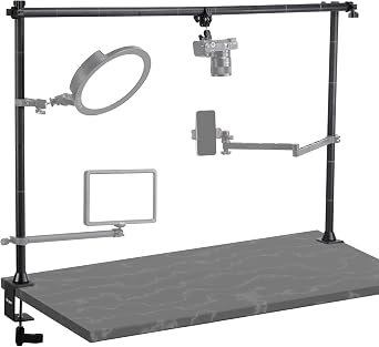 JUSMO LS15 Pro Camera Desk Mount, Aluminum Overhead Camera Mount Rig