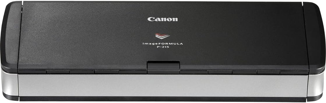 Canon imageFORMULA P-215II Mobile Document Scanner, Black, 1.6" x 11" x 3.7"