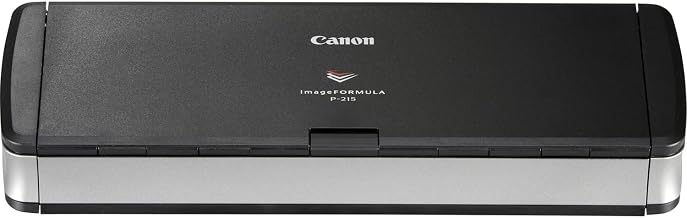 Canon imageFORMULA P-215II Mobile Document Scanner, Black, 1.6" x 11" x 3.7"