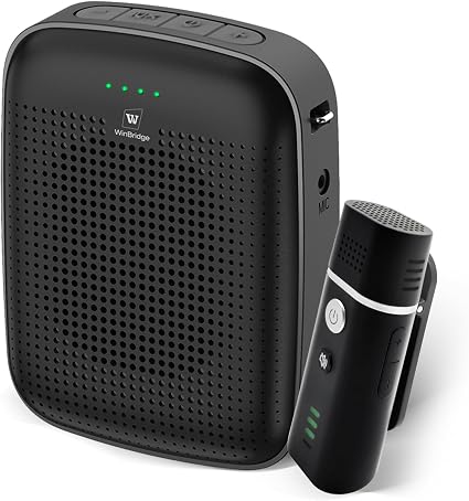 Voice Amplifier with Wireless Lapel Microphone for Teachers