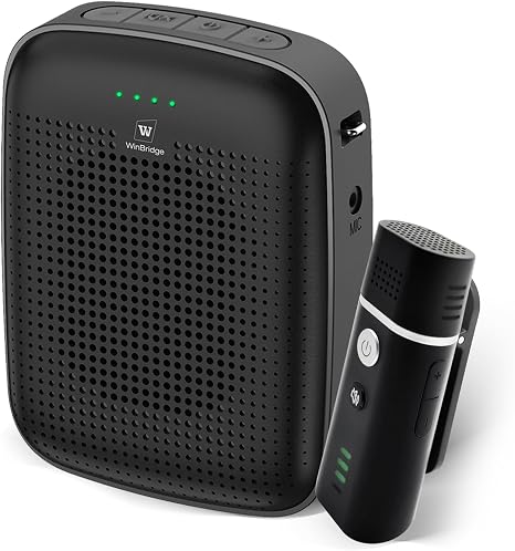 Voice Amplifier with Wireless Lapel Microphone for Teachers