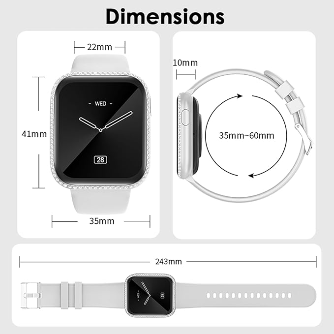 Smart Watch for Women, 1.75" AMOLED Fitness Tracker for Android iOS, Answer/Make Call with Heart Rate Sleep Monitor 130+ Sports Mode, IP68 Waterproof Smartwatch (Orange Band)