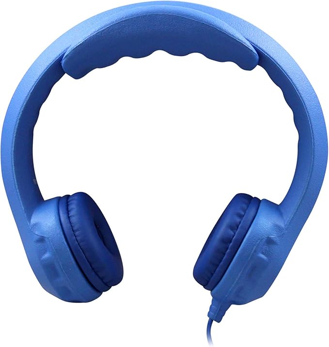 HamiltonBuhl Flex‑Phones Kids Foam Headphones 42‑Pack – Durable EVA Foam, Volume‑Limited 85 dB, Chew‑Resistant Dura‑Cord, Safe BPA‑Free Design for Classroom Use – Blue