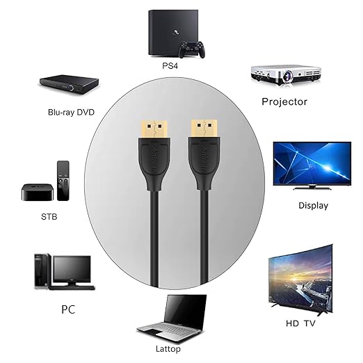 4K HDMI Cable 6 FT, Gold Plated High-Speed HDMI 2.0 Cable, Male-to-Male, Supports 4K 60Hz HDR, 2160p 1080p 3D HDCP 2.2 ARC,Compatible with HDTV PC Xbox Arc Laptop PS3/4/5/9 etc (10Pack)