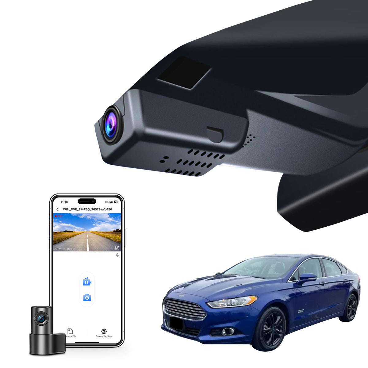 Mangoal Front 4K & Rear 1080p Dash Cam for Ford Fusion 2013-2020 Gen2