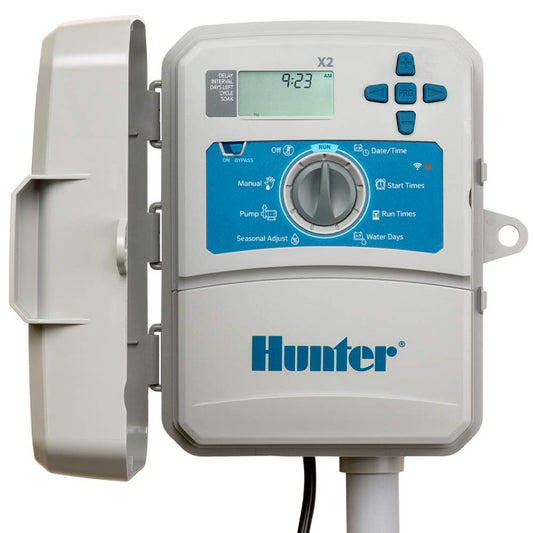 Hunter X2 6 Zone Sprinkler Controller, WiFi Compatible Sprinkler Timer