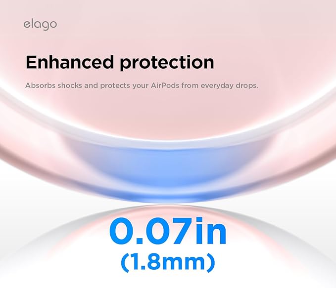 elago Clear Case Compatible with AirPods Pro 3 Case Clear Cover - Lanyard Included, Strap Included, Reduced Yellowing, Shockproof, Full Protection, Soft TPU (Lovely Pink)