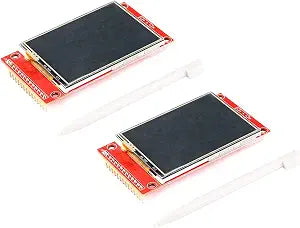 2Pcs 2.4" Color LCD Screen Module Resolution 240 * 320 2.4 inch TFT LCD Display with Touch Panel for Arduino ILI9341 Interface SPI