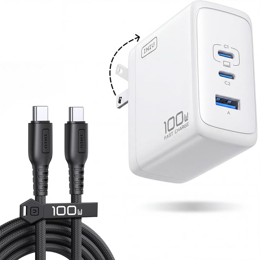 INIU 100W USB C Laptop Charger, GaN Fast Charging Bl | Charging & Powe - Image 1