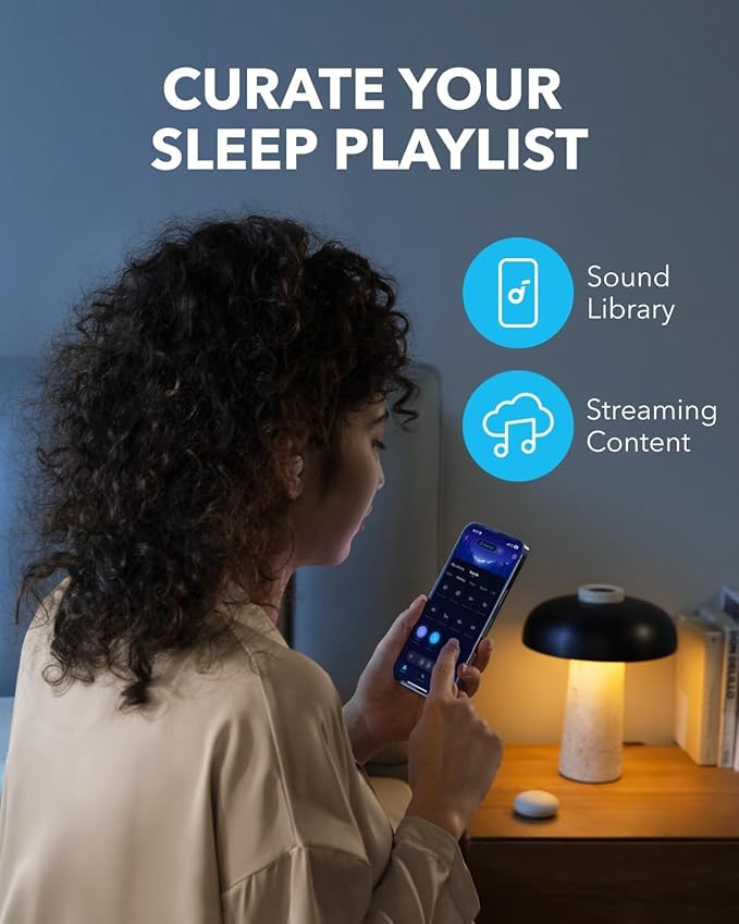 Soundcore Sleep A20 by Anker Sleep Earbuds, Noise Blocking Sleep Headphones, Small Earplugs for Side Sleepers, 80H Playtime, Stream Content via Bluetooth 5.3, Sleep Monitor, Personal Alarm (Renewed)