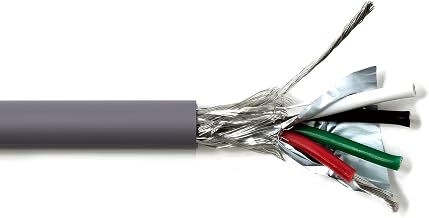 16AWG 4C AMESB Shielded Cable Wire, AWM 2464 Gray 50FT