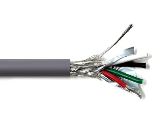 16AWG 4C AMESB Shielded Cable Wire, AWM 2464 Gray 50FT