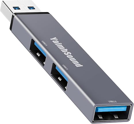 3-Port USB Hub, Small USB Hub, YaimhSound Mini USB Hub, 2 Port USB Splitter