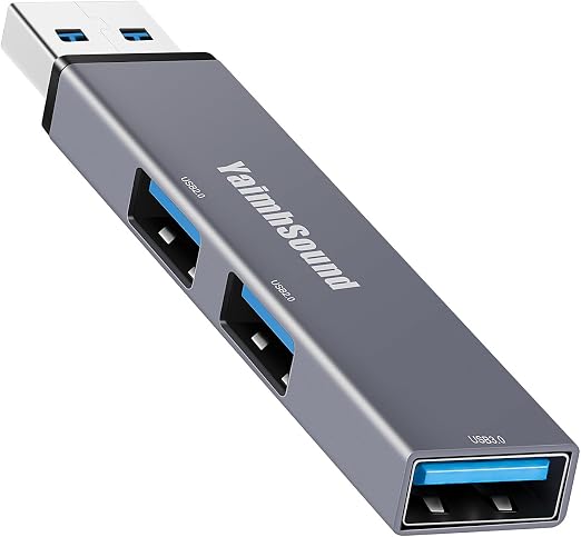 3-Port USB Hub, Small USB Hub, YaimhSound Mini USB Hub, 2 Port USB Splitter