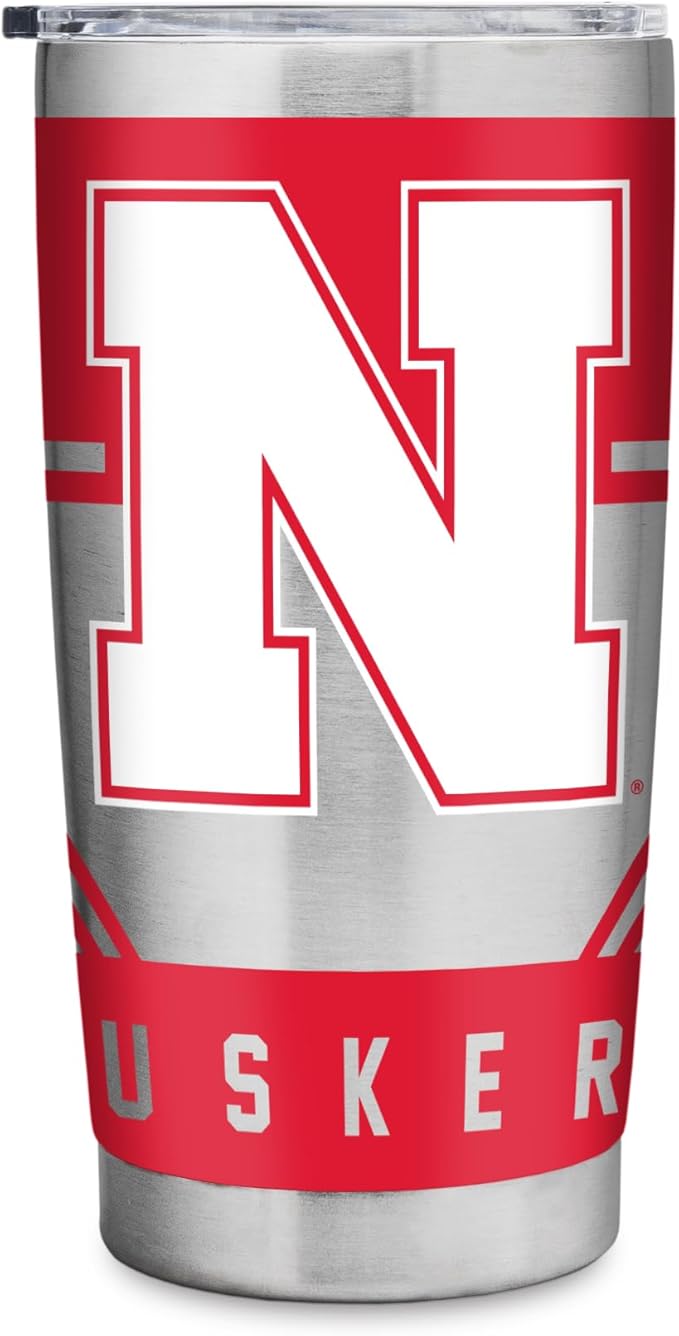 Rico Industries NCAA 20oz Stainless Steel Tumbler with Lid - Great For Coffee, Tea, Water or Cocktails