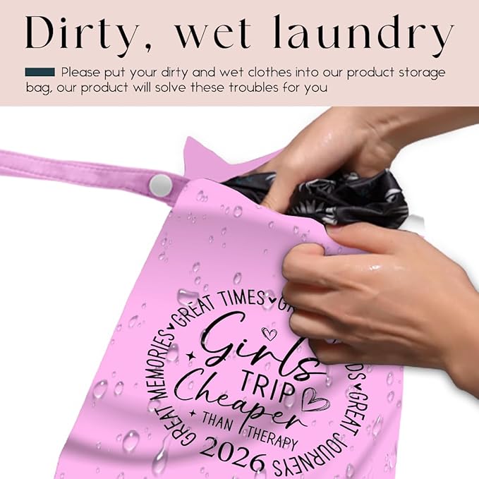 4Pcs Girls Trip Gifts Wet Dry Bag, Beach Bag Wet Bag Favors Aloha Bags, Sunscreen Bags Swimsuit Toiletry Travel Essentials For Women, For Beach Travel Laundry bags Dirty Diaper Swimsuit Gifts
