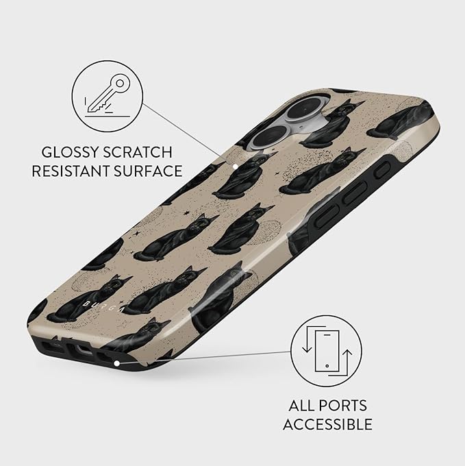 BURGA Phone Case for iPhone 16 - Cute, Trendy, Aesthetic, Pattern Phone Cover, Hard Shell Protection - fits Apple iPhone 16 Case for Women and Men